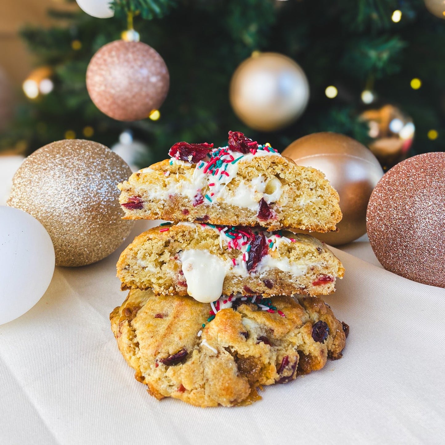 Cranberry - Stroopwafel - Witte choco KERST 1x150gr.